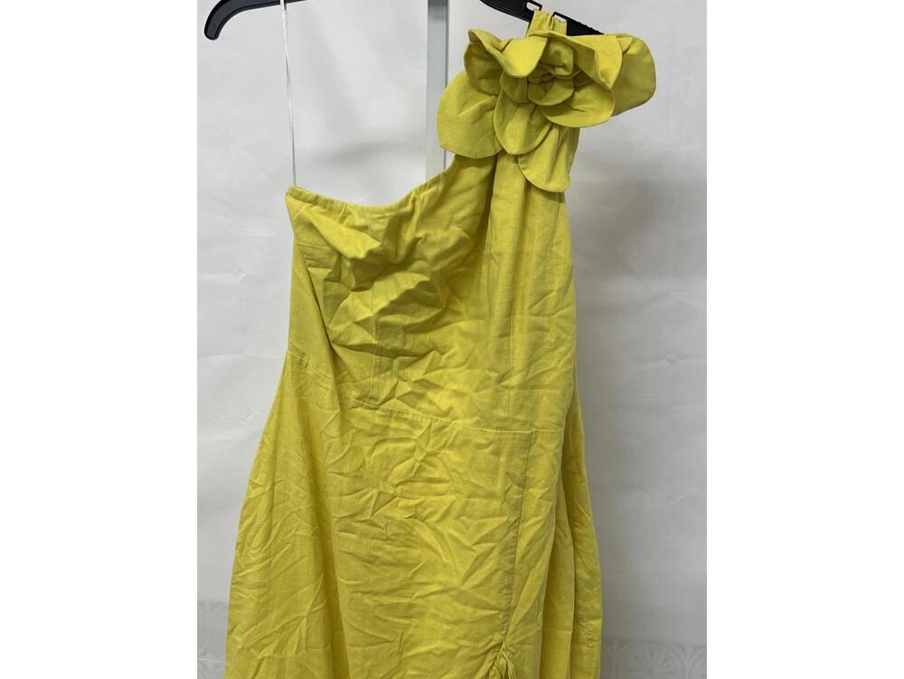 Yumi Kim Rocky Dress in Chartreuse Linen XL - Picture 6 of 8